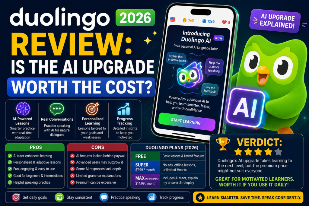 Duolingo 2026 Review: Is the AI Upgrade Worth the Cost?