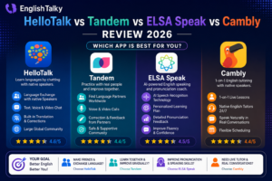 HelloTalk vs Tandem vs Elsa Speak vs Cambly 2026